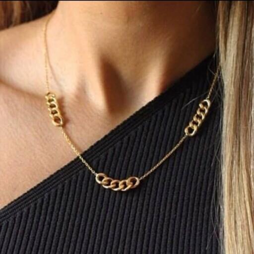 گردنبند کارتیر  تمام استیل رنگ ثابت ضد حساسیت  مدل کلاسیک سبک بسیار شیک و همه پسند